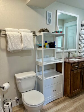 Hiustenkuivaaja, pyyhkeet, saippua, sampoo