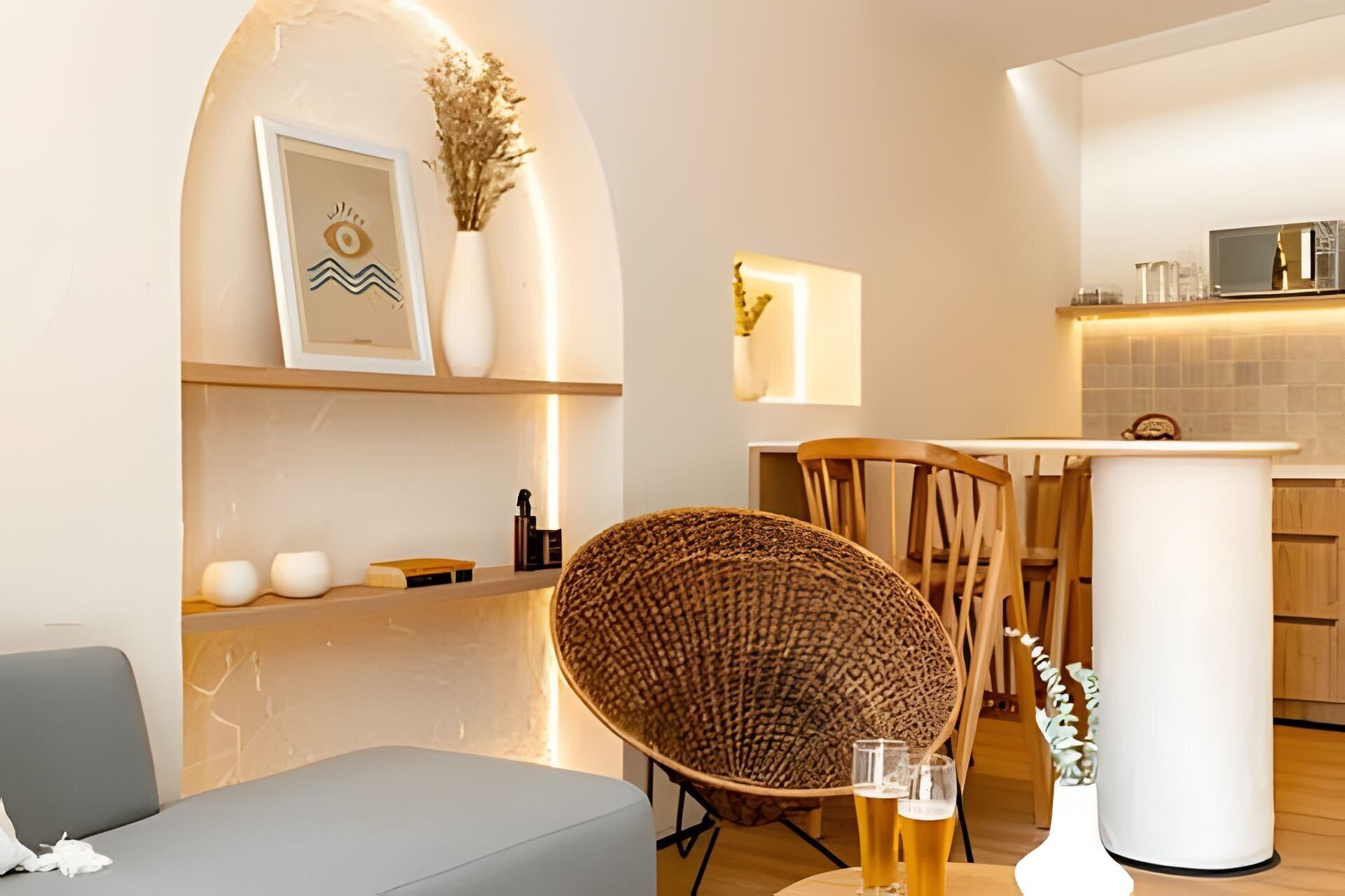 Appartement | Coin séjour | TV connectée de 65 cm avec chaînes numériques, chauffage par le sol