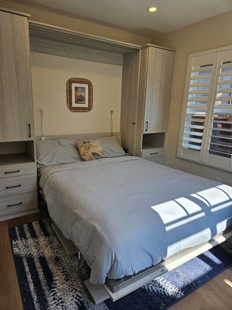 Steps to the beach yet located on the serene banks of the Soquel Creek