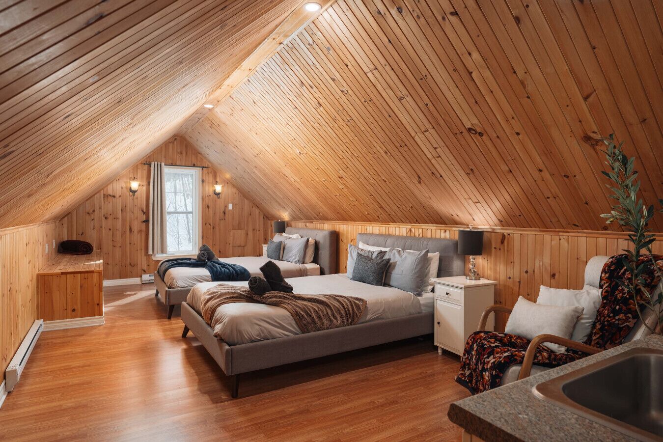 3 chambres, bureau, fer et planche à repasser, lit parapluie