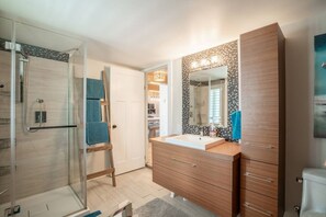 Shower, hair dryer
