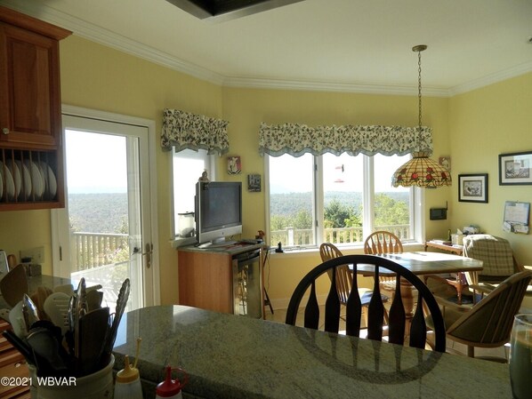 TV, fireplace, DVD player, video library