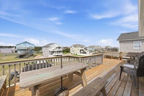 Outdoor dining - 5416- Dragonfly, Ocean Views, Across The Road From Beach, Private Pool, Bring The Pooch! (Nags Head)