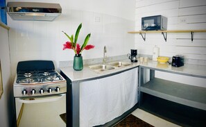 Classic Apartment | Private kitchen | Fridge, microwave, oven, toaster - Apartamentos Casa Le Parc (Bocas del Toro)