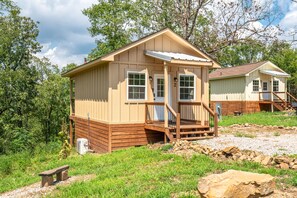 Exterior - Cabin #2 @ Rock Creek Cabins! Back Porch to Enjoy the View & Pet Friendly! (Hot Springs National Park)