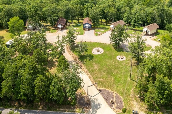 Exterior - Cabin #2 @ Rock Creek Cabins! Back Porch to Enjoy the View & Pet Friendly! (Hot Springs National Park)