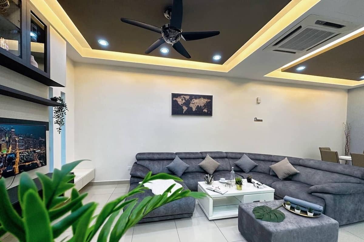 Luxury Villa | Living area | 55-inch Smart TV with cable channels, video-game console, toys