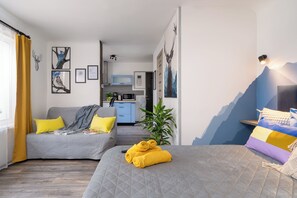 1 bedroom, WiFi, bed sheets - Lovely Scandinavian style studio in Riga (Rīga)