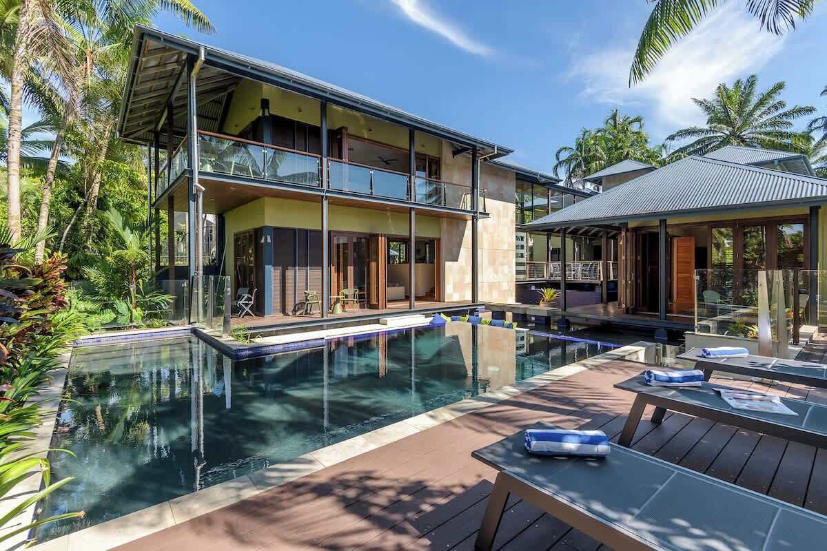 Soak up the tropical sun in your private pool oasis