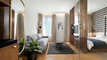 Suite ejecutiva | 1 dormitorio, sábanas de algodón egipcio, ropa de cama de alta calidad