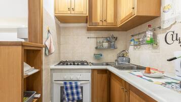 Kühlschrank, Mikrowelle, Herdplatte, Geschirrspüler