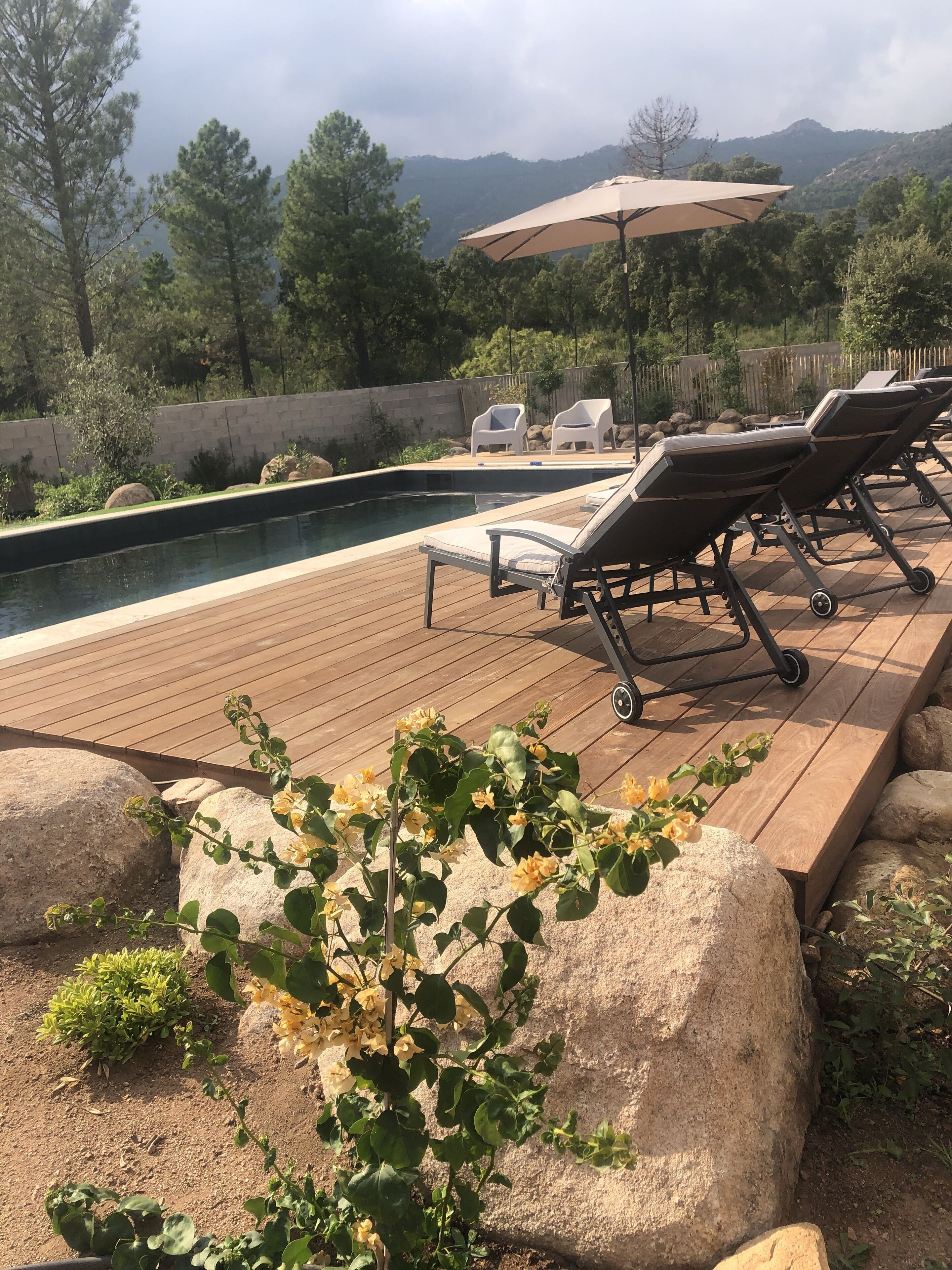 Piscine extérieure, piscine chauffée