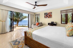 6 bedrooms, iron/ironing board, free WiFi, bed sheets - Breathtaking Oceanfront Luxe Villa in Tower Isle, Jacuzzi, Pool, Fully Staffed (Rio Nuevo)
