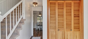 Two story home with 4 bedrooms and 2.5 bathrooms.  Big fenced back yard with covered patio.  This home features two living rooms with TV's and high speed internet.  Pool is open during summer months, see listing details for exact dates.