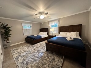 3 bedrooms, iron/ironing board, travel cot, WiFi