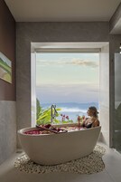 Premium Suite | Bathroom | Combined shower/tub, rainfall showerhead, free toiletries, hair dryer