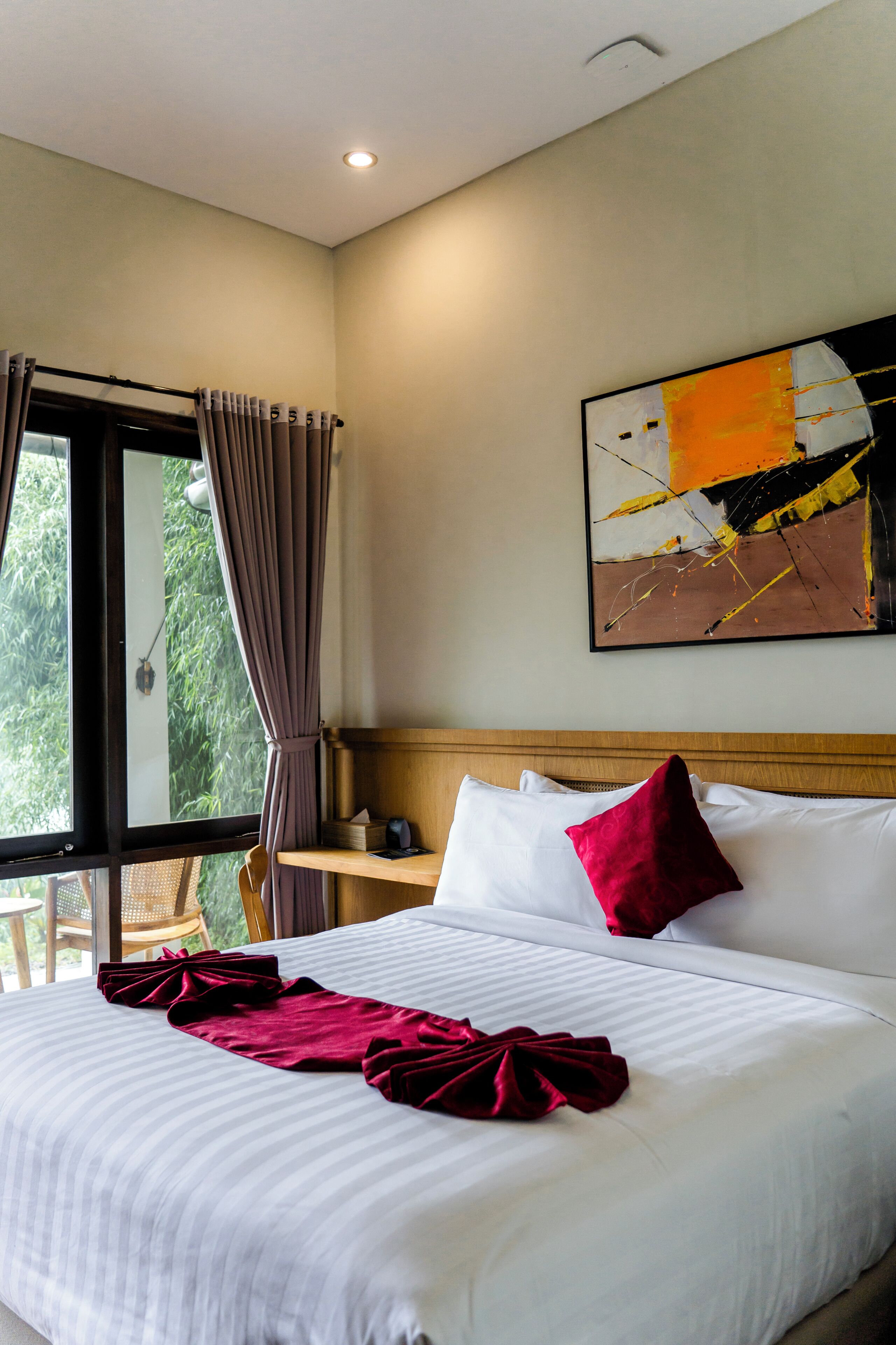 Cottage, uitzicht op tuin | Lakens van Egyptisch katoen, luxe beddengoed, donsdekens