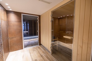Sauna, steam room, massages