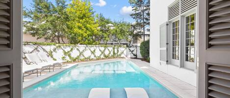 A heated pool
