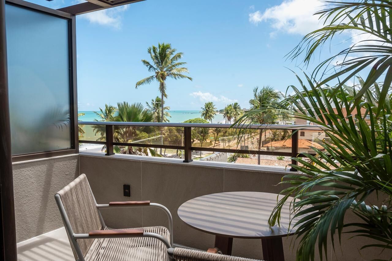 Deluxe tweepersoonskamer, 1 kingsize bed, terras, uitzicht op zee | Terras