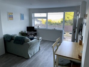 Téléviseur connecté, lecteur de DVD, livres, chaîne audio