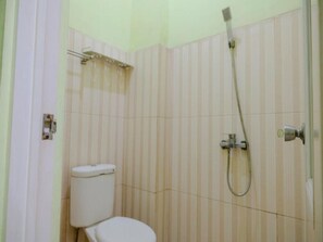 Dusche, Handtücher, Seife, Shampoo