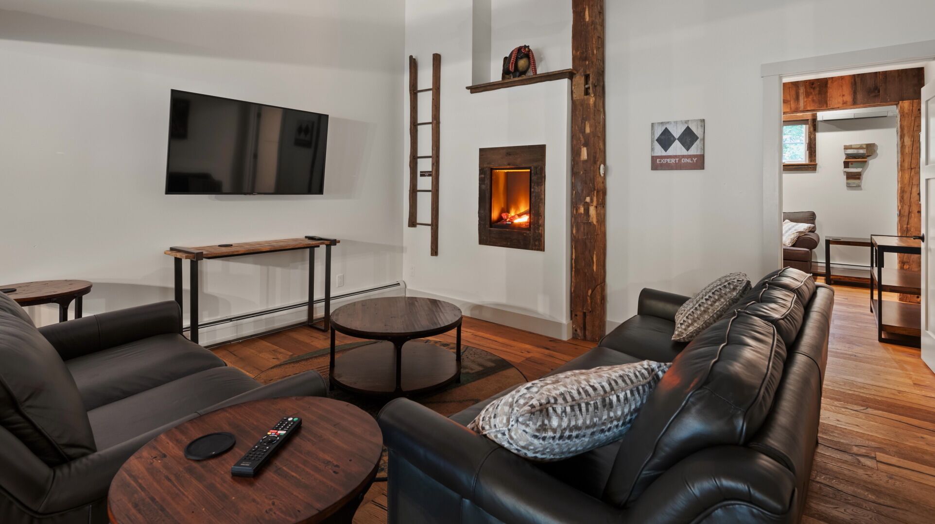 TV connectée, cheminée