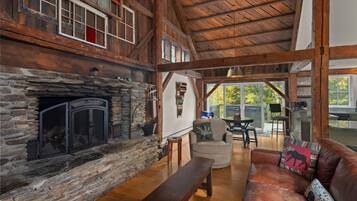 Smart TV, fireplace, printers