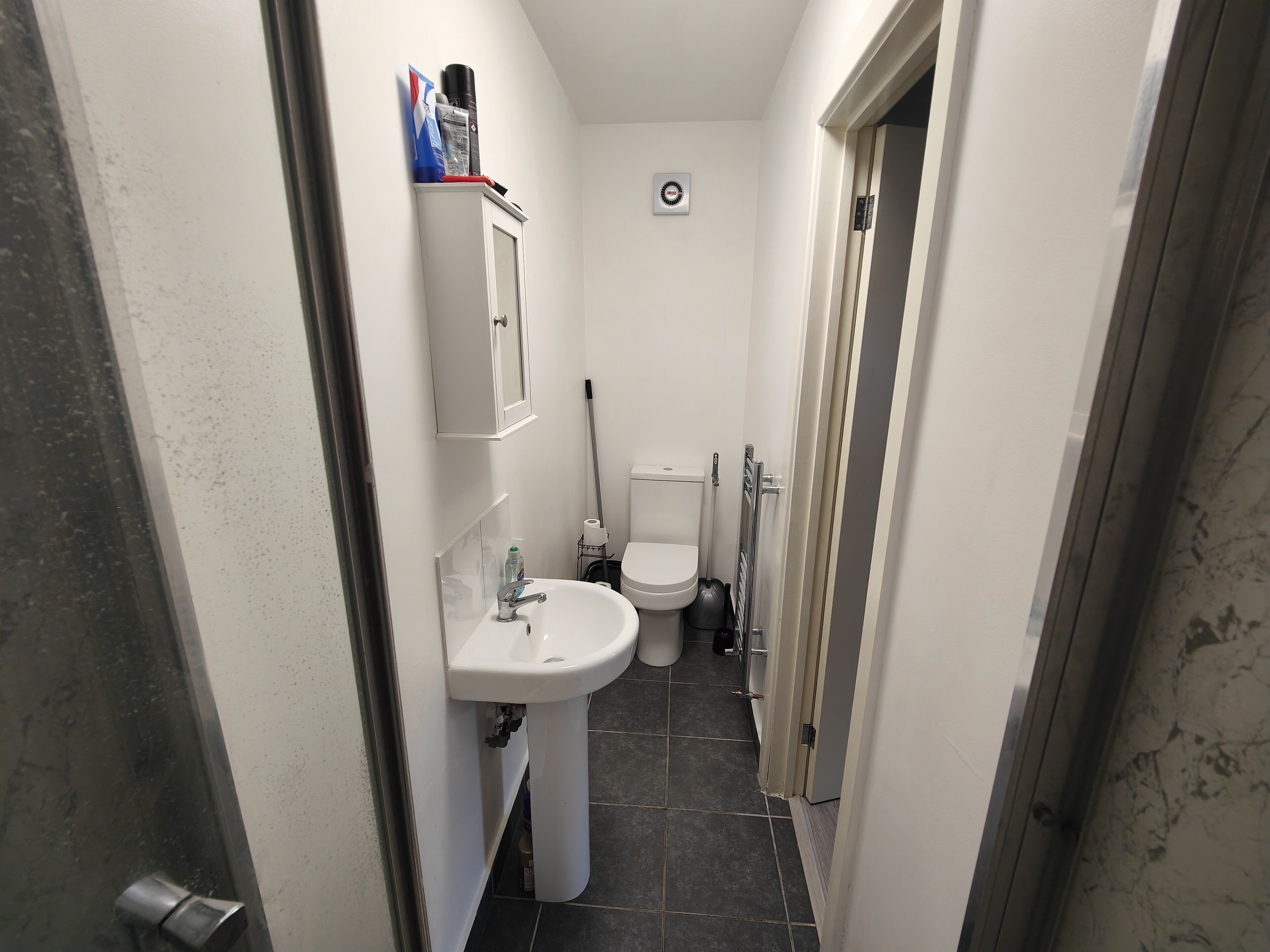Towels, soap, shampoo, toilet paper