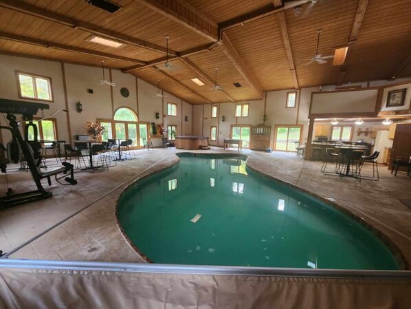 Indoor pool, a heated pool