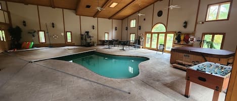 Indoor pool, a heated pool