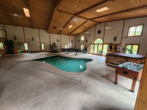 Indoor pool, a heated pool