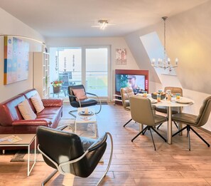 Living area - Düne 1, Ferienwohnung 12 (Cuxhaven)