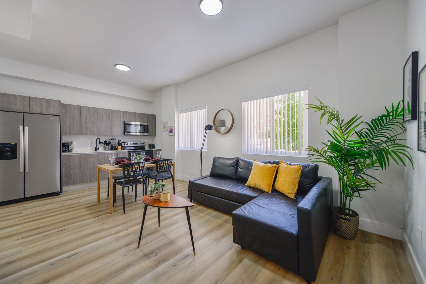 City Apartment | Living area | 50-inch Smart TV with cable channels