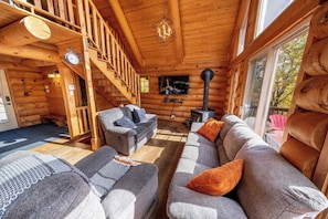 Téléviseur, foyer, livres, bureau