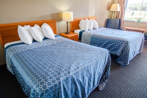 Room, 2 Queen Beds | Desk, iron/ironing board, free WiFi, bed sheets - Sportsman Inn Us Hwy-64 (Plymouth)