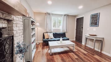 Smart TV, fireplace, video games, books