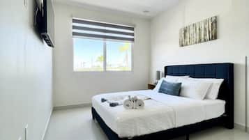 3 slaapkamers, een strijkplank/strijkijzer, wifi, beddengoed