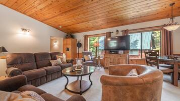 Smart TV, fireplace, video games, books