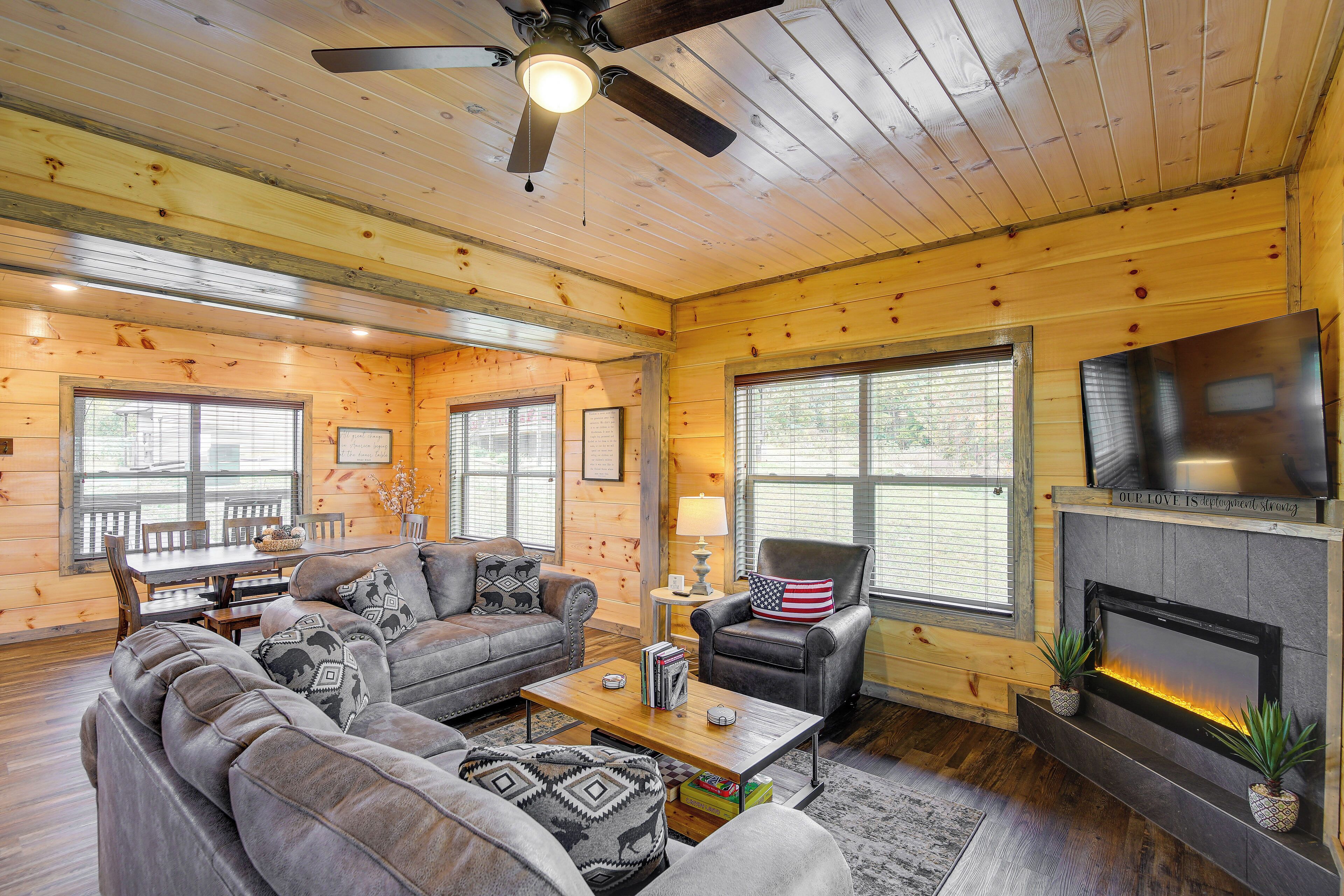 Hot Tub, Fireplace & Views: Sevierville Retreat! - Sevierville