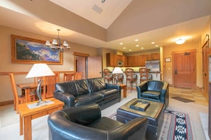 TV, fireplace - Catamount Lodge 404 Two Bedroom (Truckee)