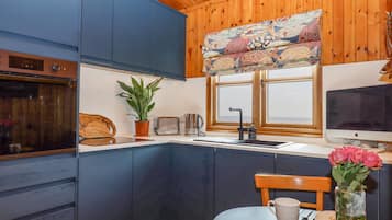 Fridge, dishwasher, electric kettle, toaster