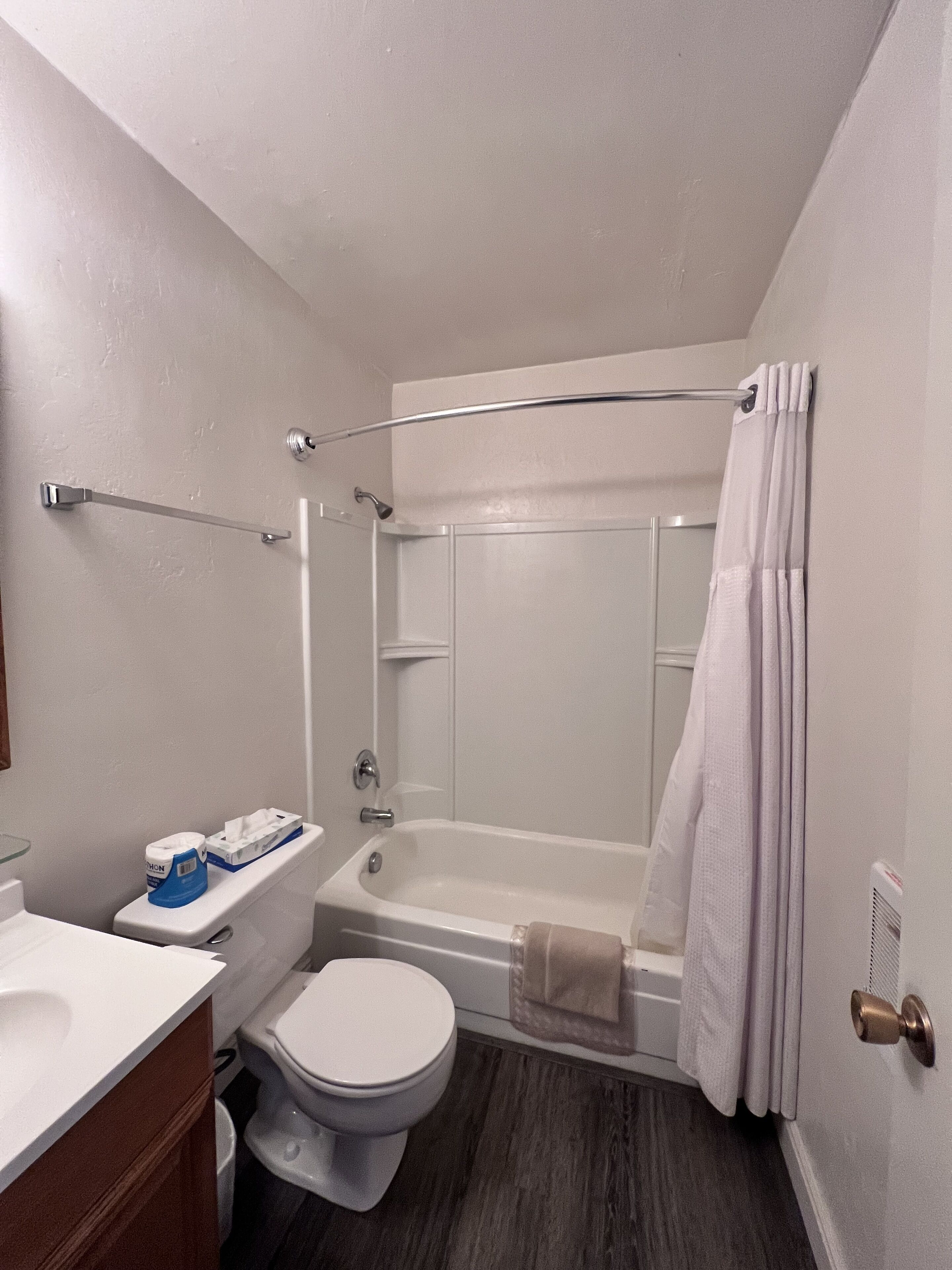 Towels, soap, toilet paper