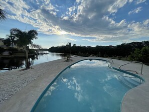 Outdoor pool, a heated pool