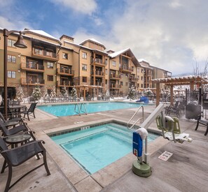 Outdoor pool, a heated pool
