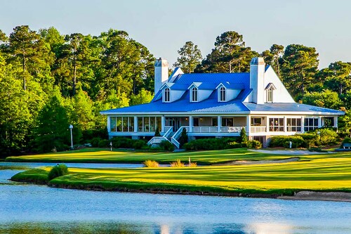 Dog-friendly golf course-front condo with pool, hot tub, tennis, golf, streaming