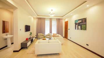 49-inch TV with cable channels, Netflix, streaming services