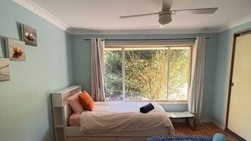 4 bedrooms, iron/ironing board, travel cot, WiFi