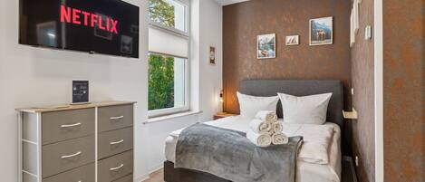 1 Schlafzimmer, Bügeleisen/Bügelbrett, Reisekinderbett, kostenloses WLAN