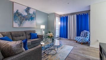 TV connectée, cheminée, livres